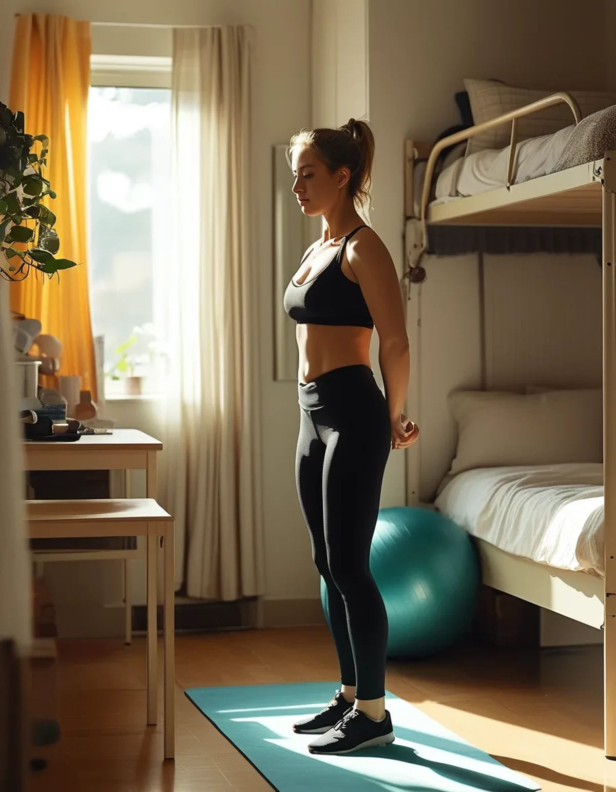 Working Out in a Dorm When You Have Zero Privacy and Zero Space